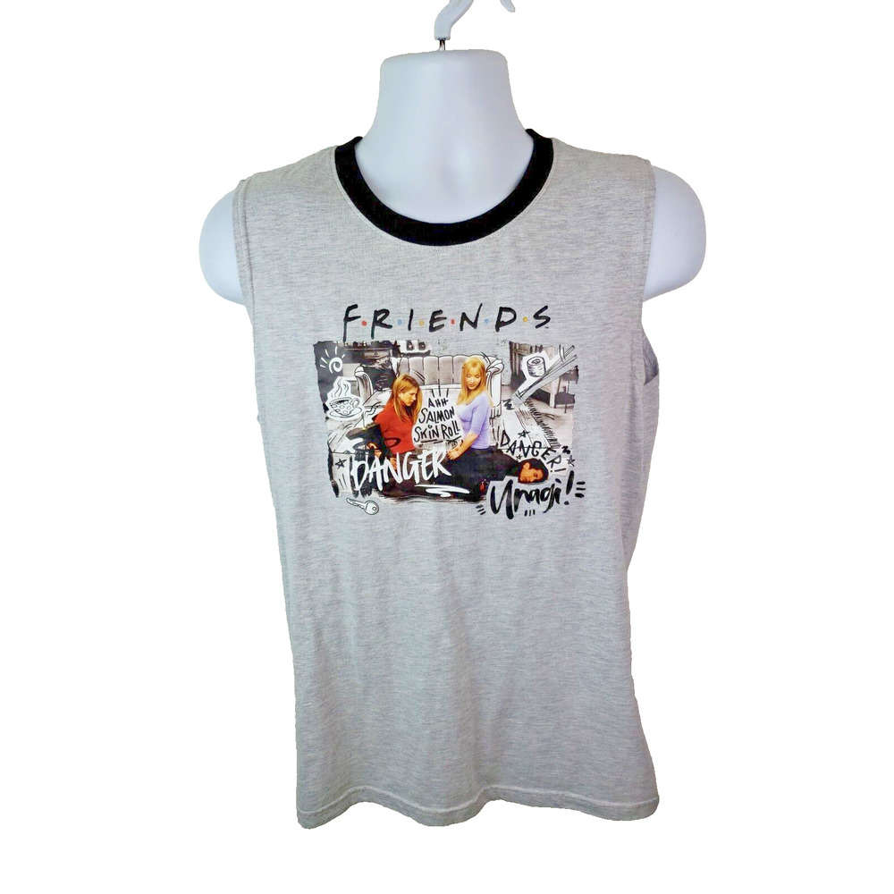 Official Friends TV Show Salmon Skin Roll Gray Tank Top Size Small